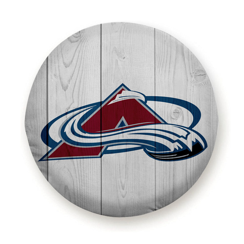 Colorado Avalanche Nhl Logo Wood Wallpaper Tire Cover