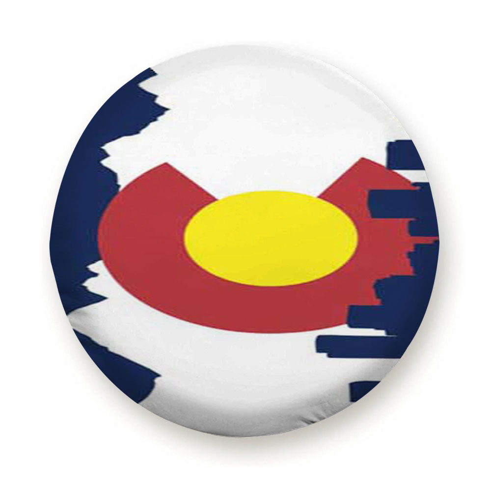 Colorado Flag Skyline Tire Cover