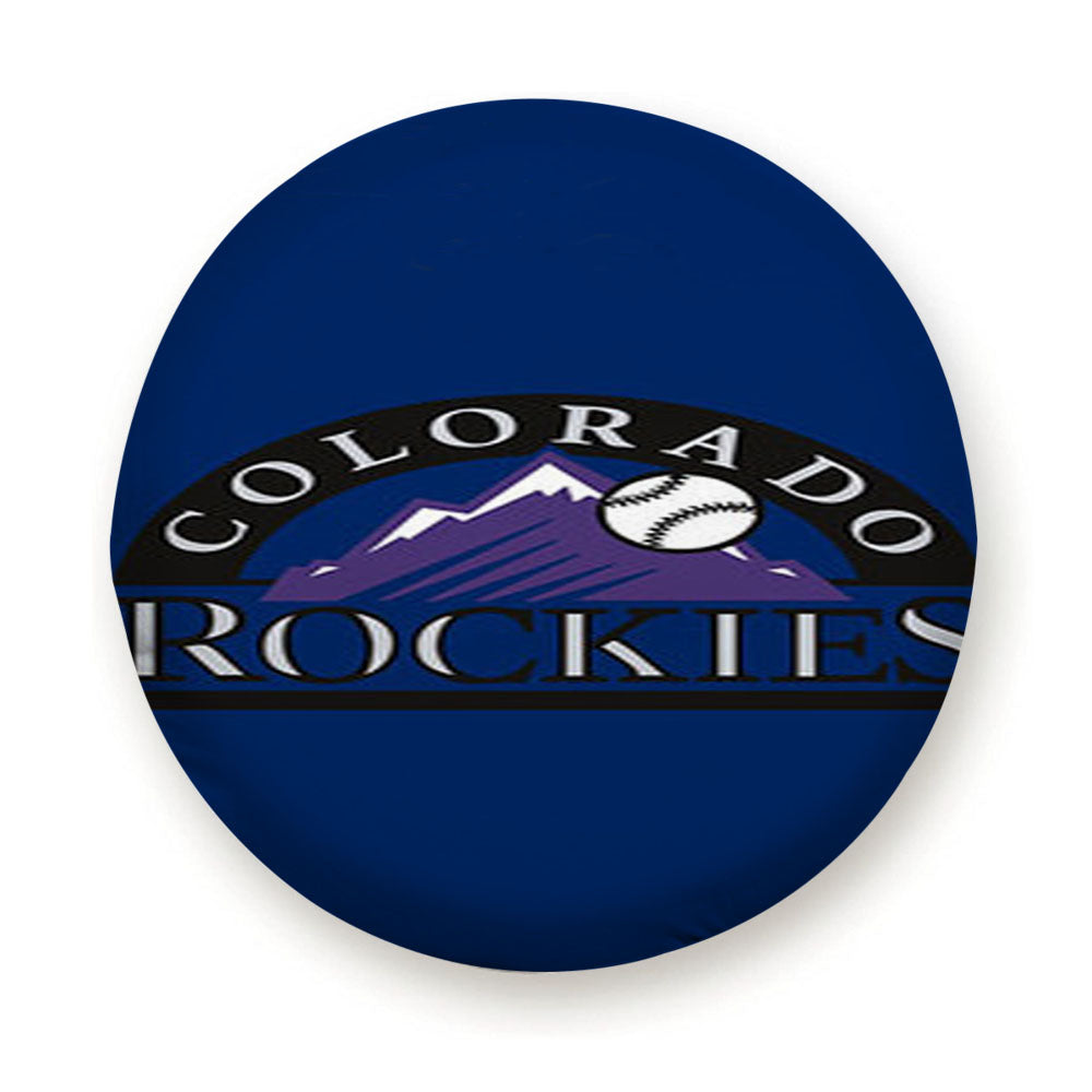 Colorado Rockies Baseball Logo Blue Tire Cover