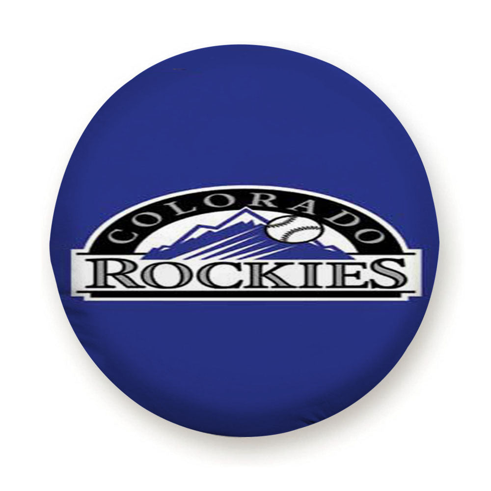 Colorado Rockies Logo On Blue Tire Cover