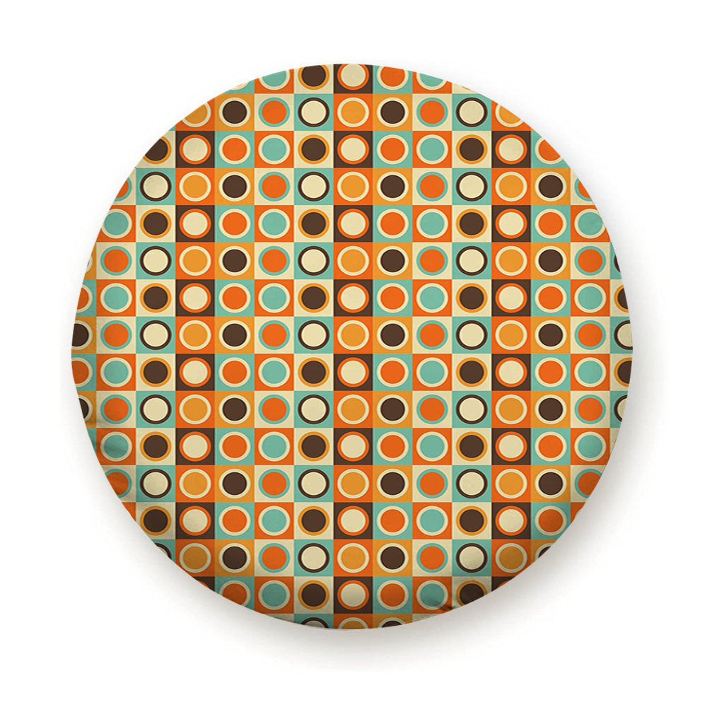 Colorful Circle Retro Tire Cover