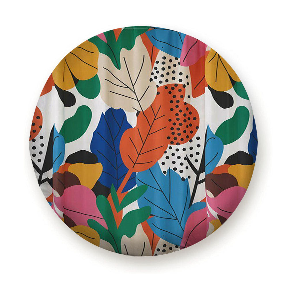 Colorful Maximalist Botanical Tire Cover
