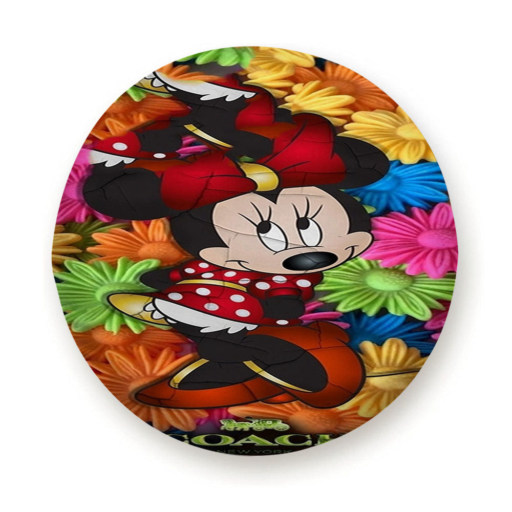Colorfull Coach Minnie Mouse Flowers Tire Cover