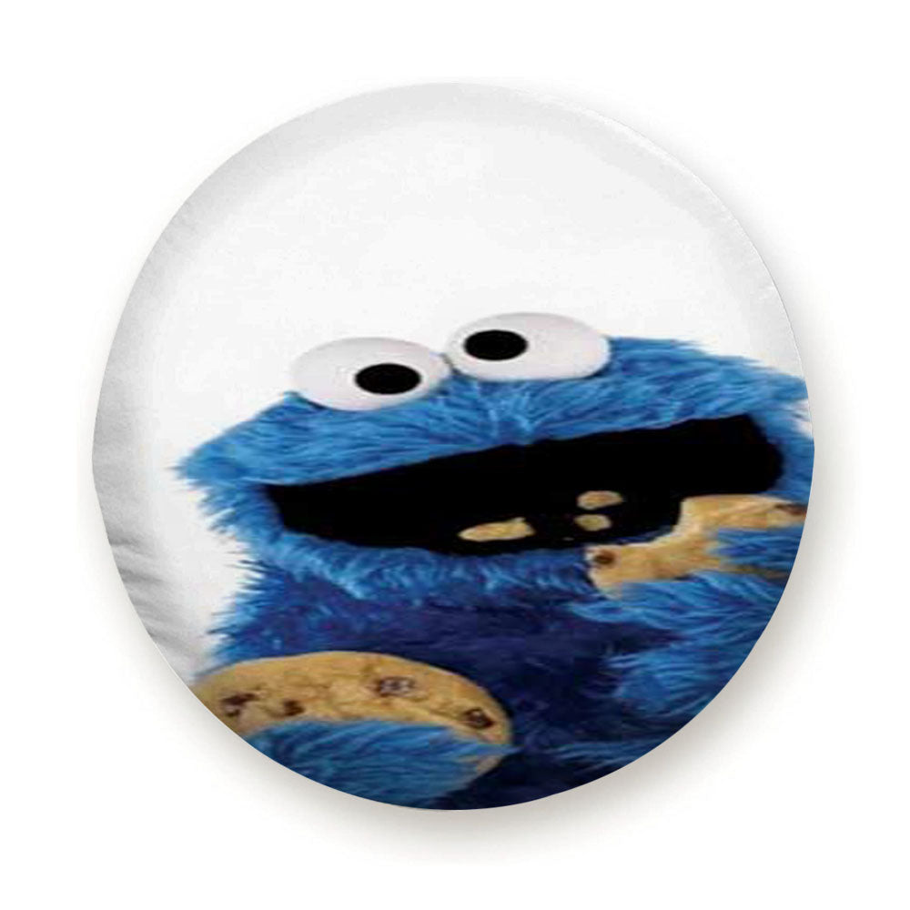 Cookie Monster Plain Wht Tire Cover