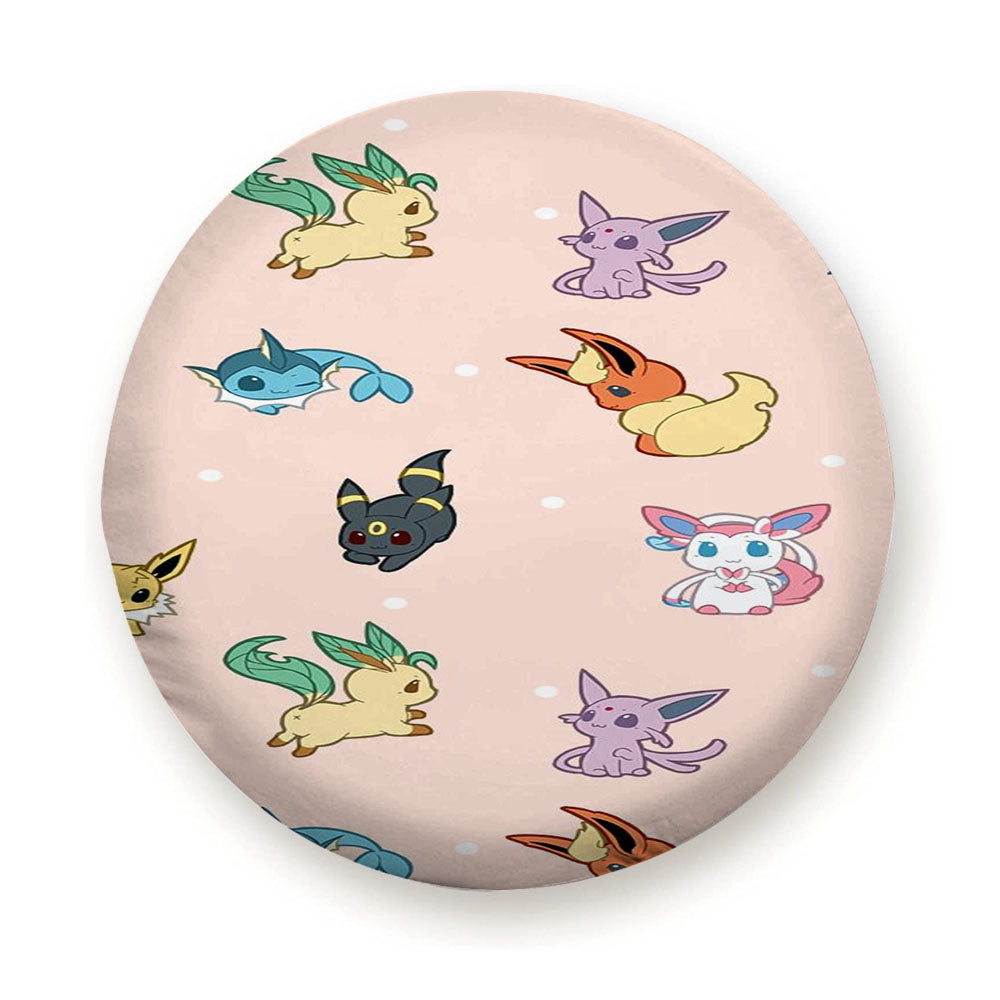 Cute Eevee Pokemon Eeveelutions Pattern Tire Cover