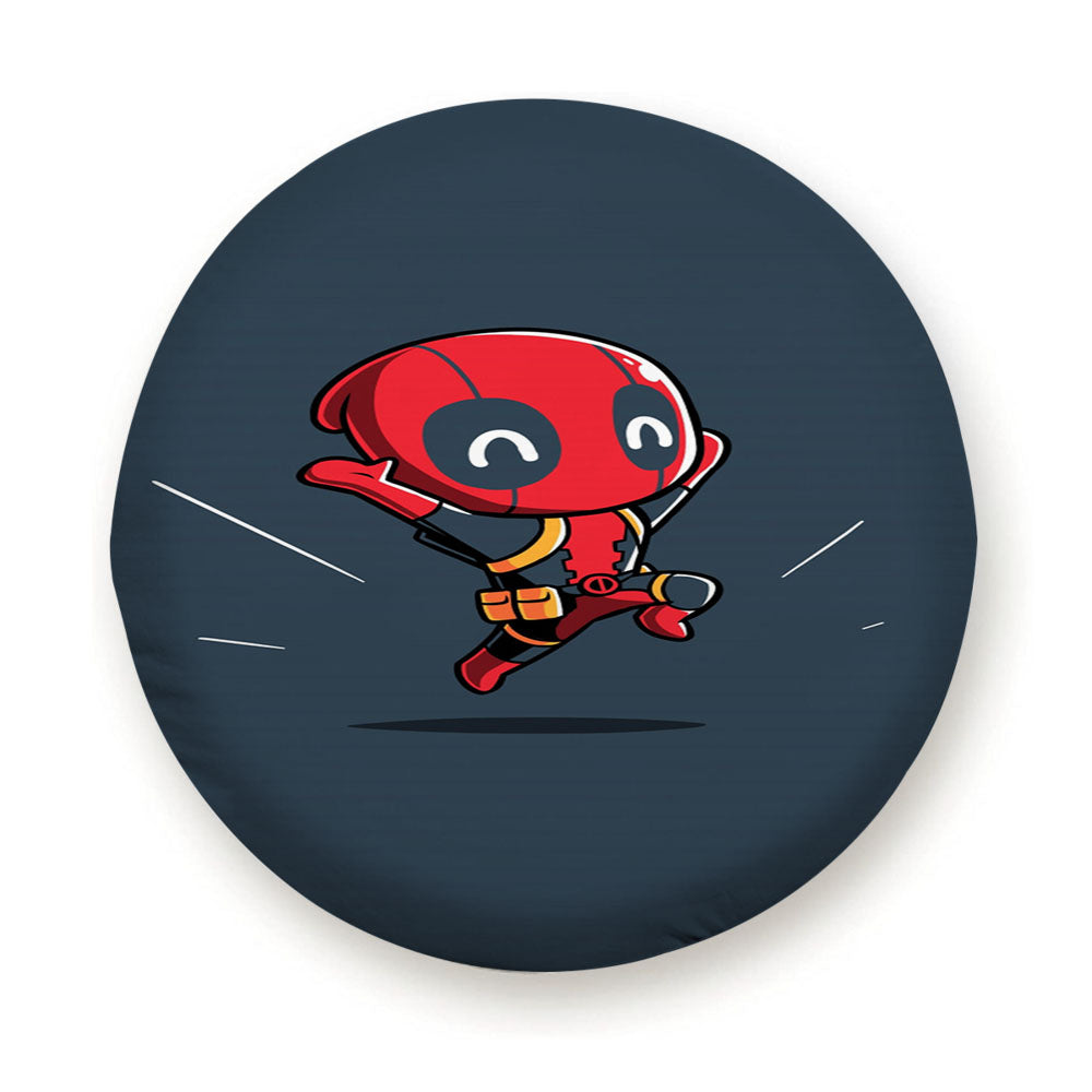 Cute Happy Deadpool Tire Cover