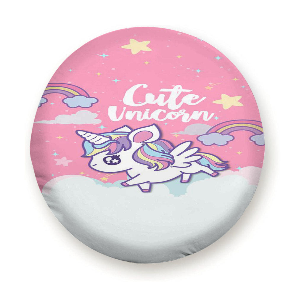 Cute Unicorn Magic Horse Pattern Tire Cover
