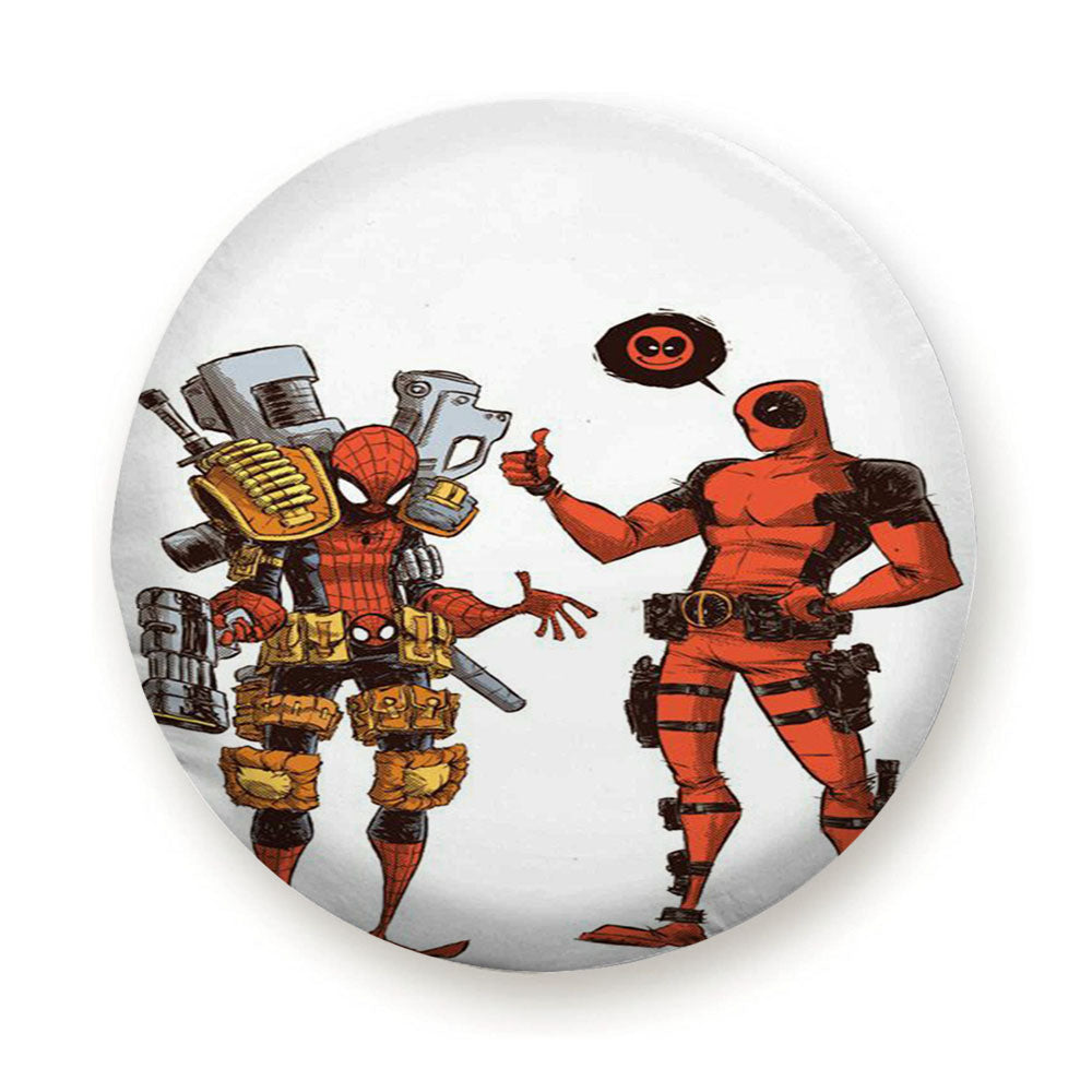 Deadpool And Spiderman Army Tire Cover