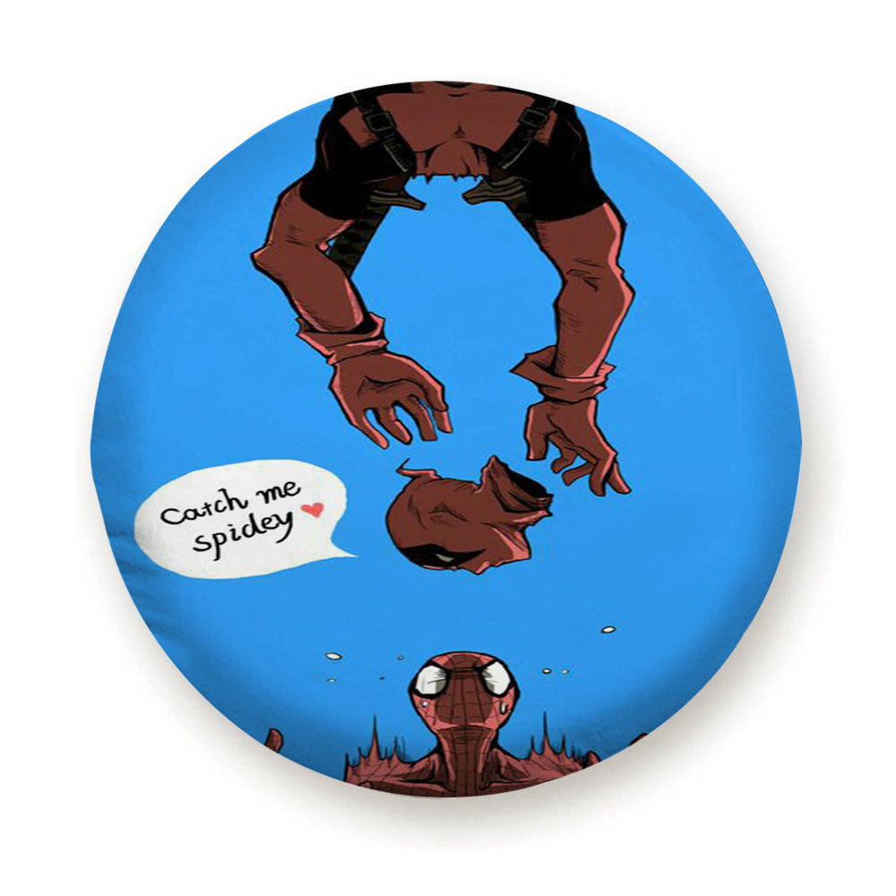 Deadpool And Spiderman Crazy Tire Cover