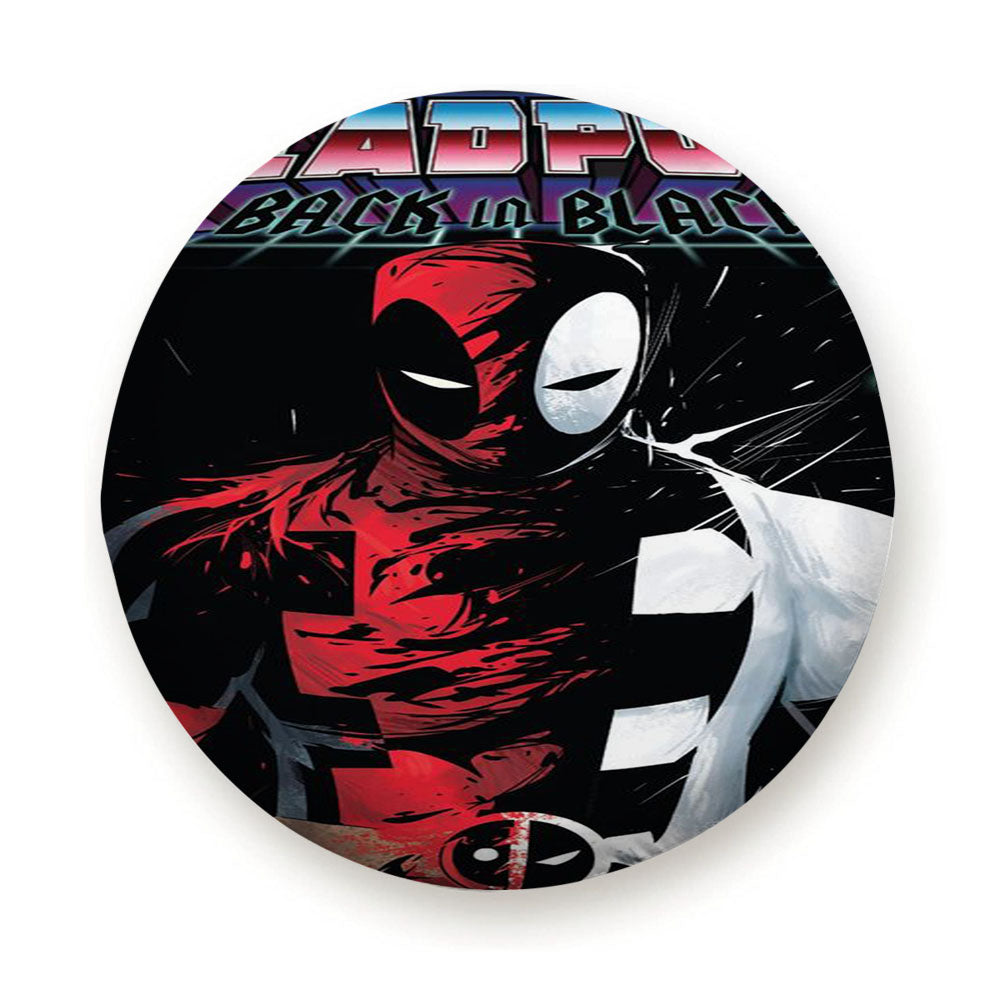 Deadpool Back In Black 80S Style Tire Cover