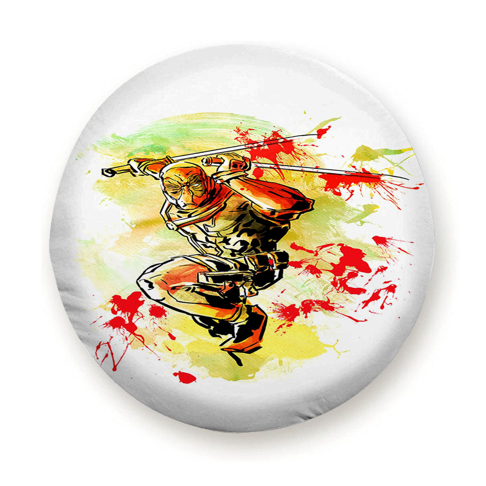 Deadpool Colorful Drawing Tire Cover