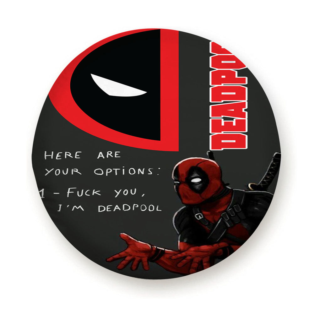 Deadpool Funny Quotes Wallpaper Tire Cover