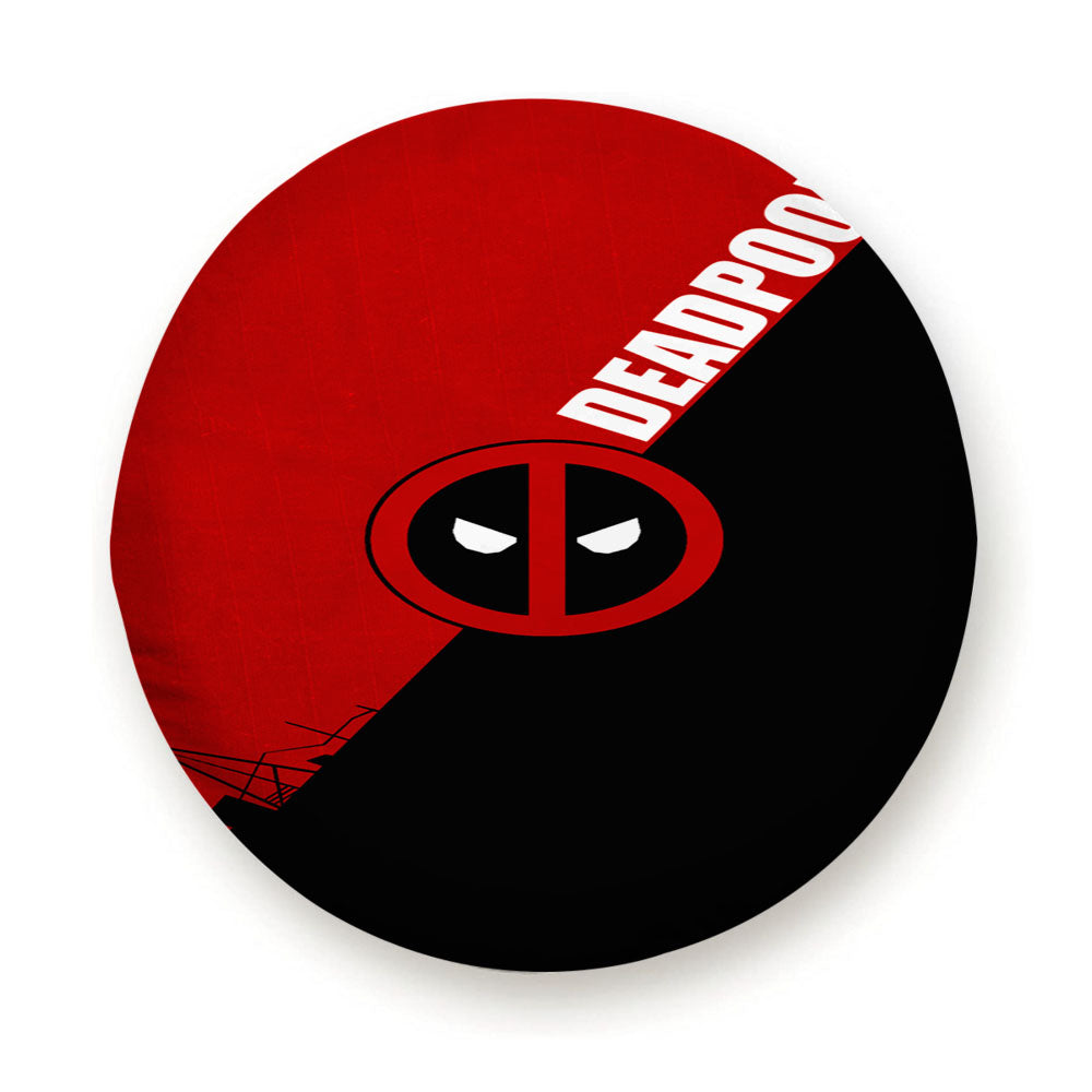 Deadpool Logo Black Red Tire Cover