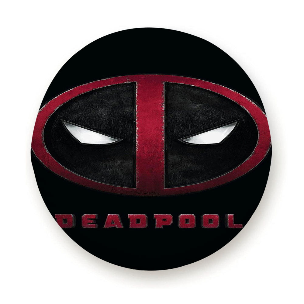 Deadpool Logo Face Tire Cover