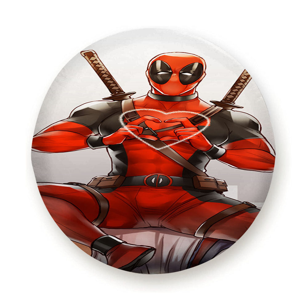 Deadpool Love Heart Tire Cover