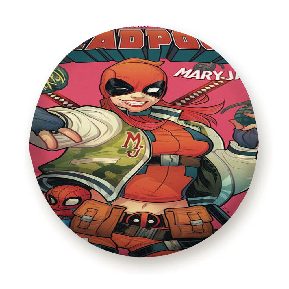 Deadpool Maryjan Spiderman Comic Style Tire Cover