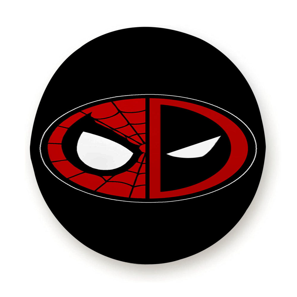 Deadpool X Spidey Face Tire Cover