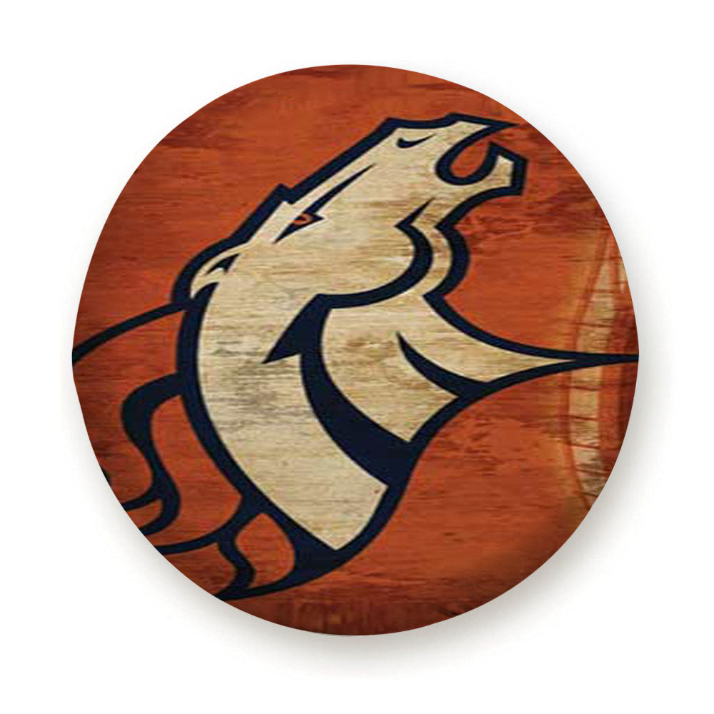 Denver Broncos Cracked Bkg Tire Cover