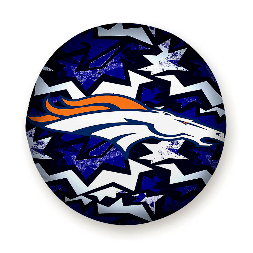 Denver Broncos Football Team Zigzag Art Tire Cover