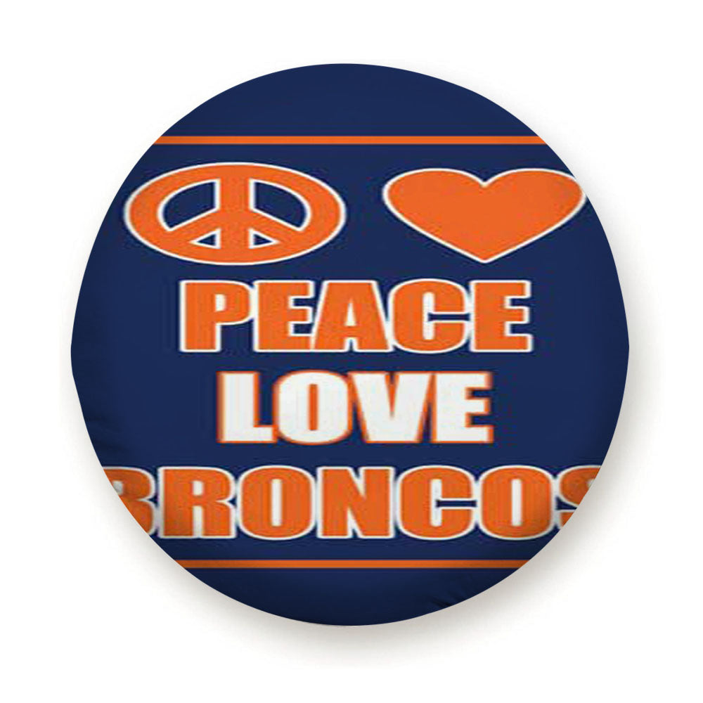 Denver Broncos Peace Love Tire Cover