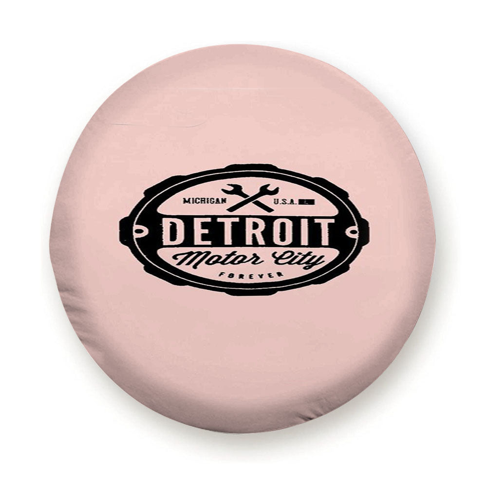 Detroit Motor City Forever Michigan Rock City Tiger Tire Cover