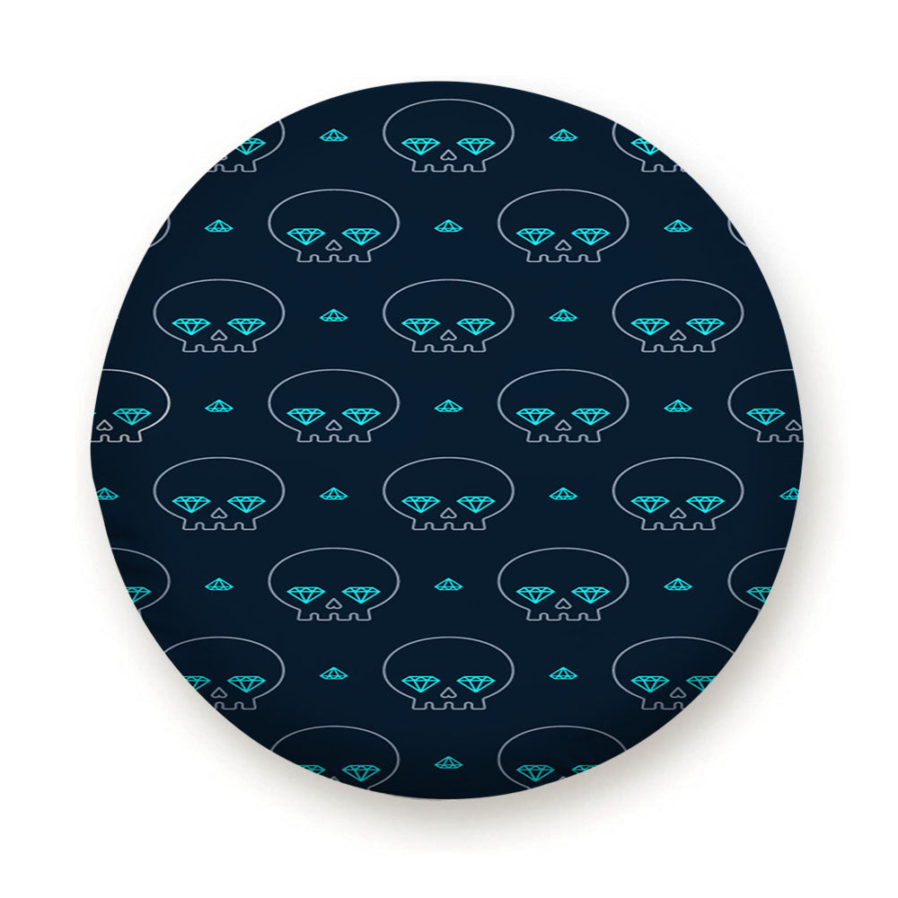 Diamond Supply Pattern Blue Skull Tire Cover
