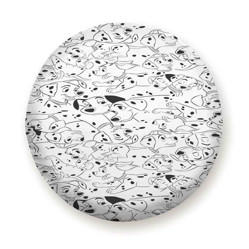Disney 101 Dalmatians Family Pattern White Grey Tire Cover