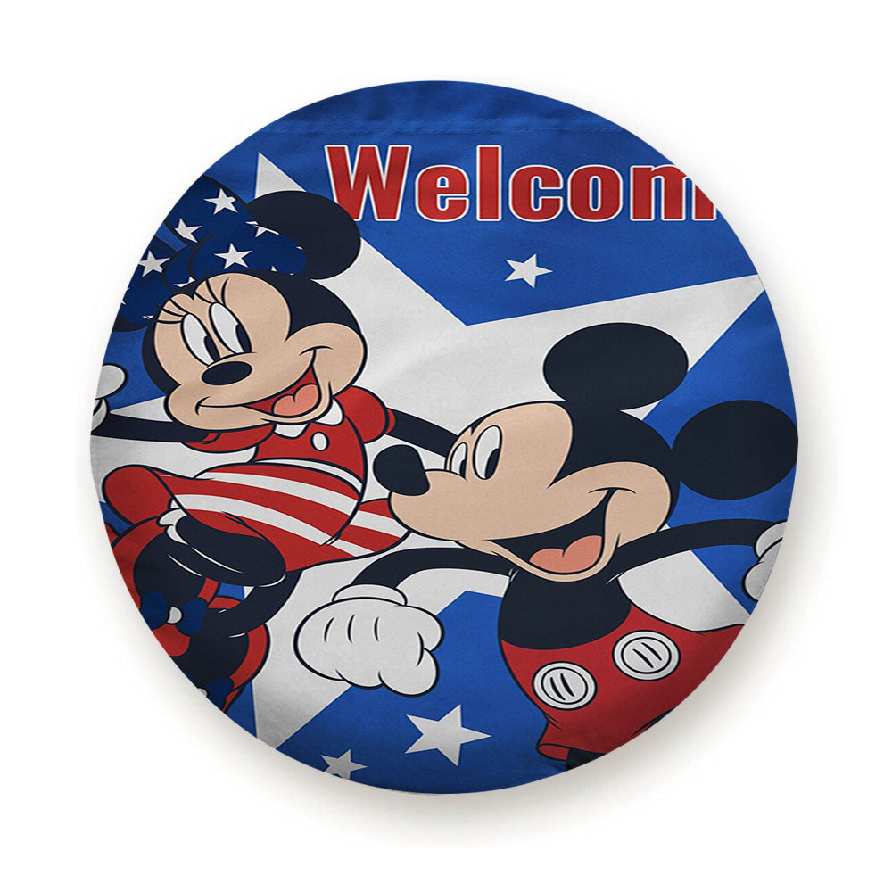 Disney Mickey And Minnie Usa Welcome Tire Cover