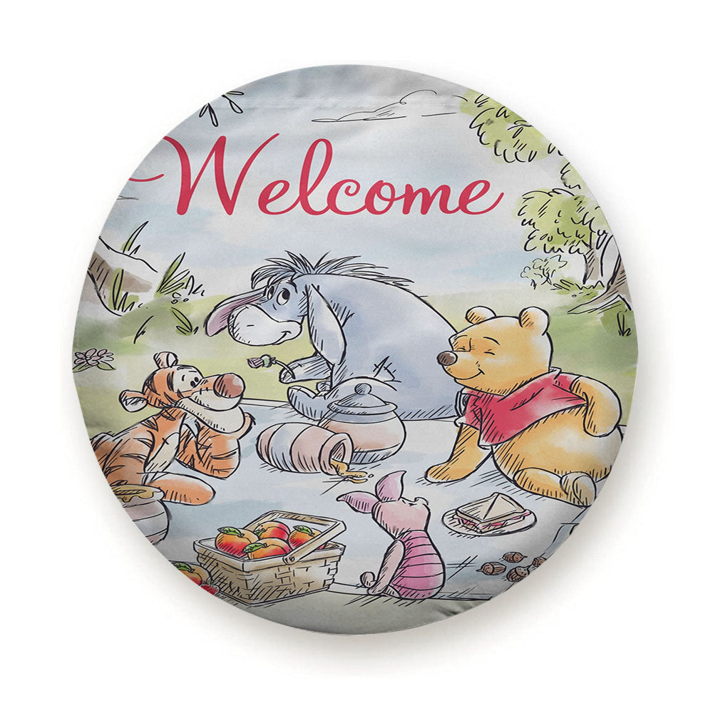 Disney Winnie The Pooh Spring Picnic Tire Cover
