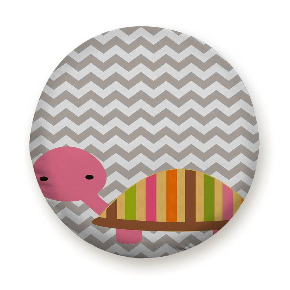 Diy Cute Pink Tortoise Pattern Chevron Tire Cover