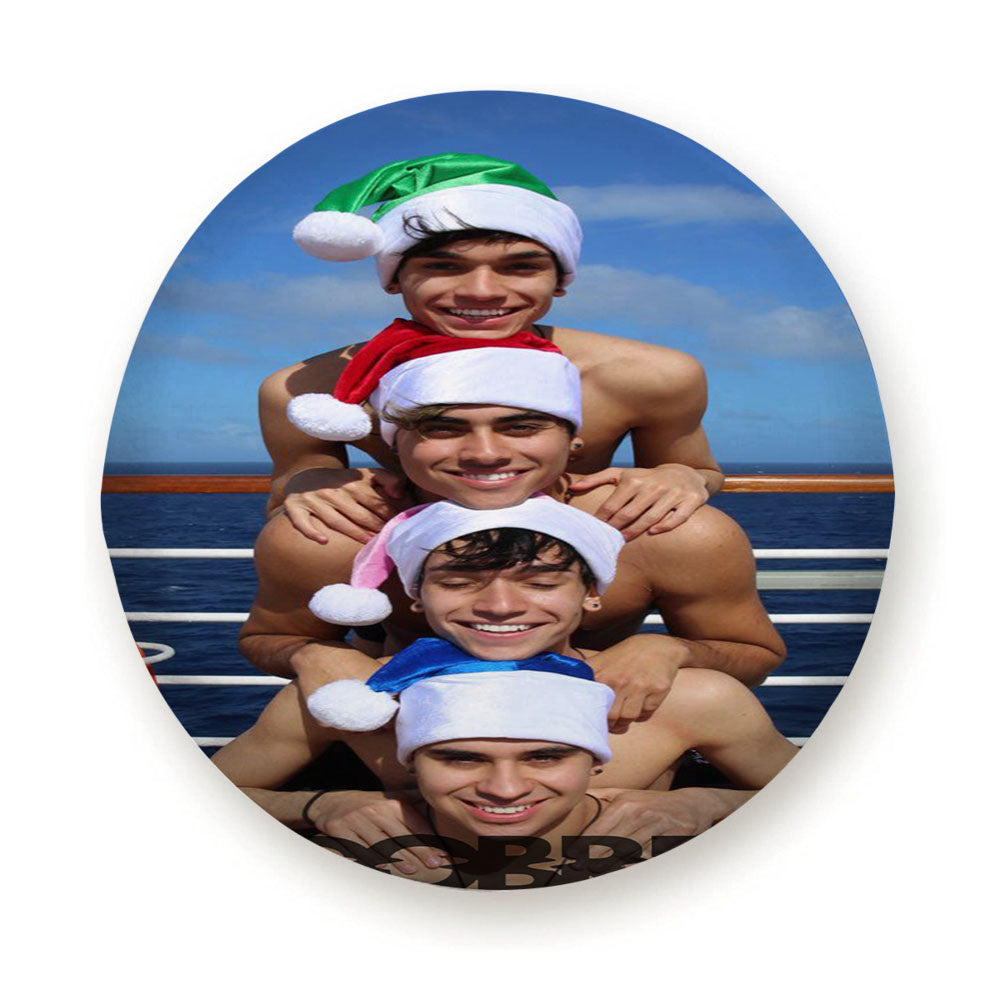 Dobre Brothers Twin Christmas Face Pyramid Tire Cover