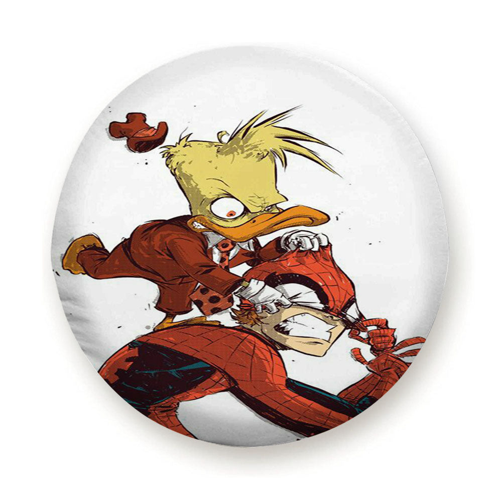 Donald Duck Vs Spiderman Tire Cover