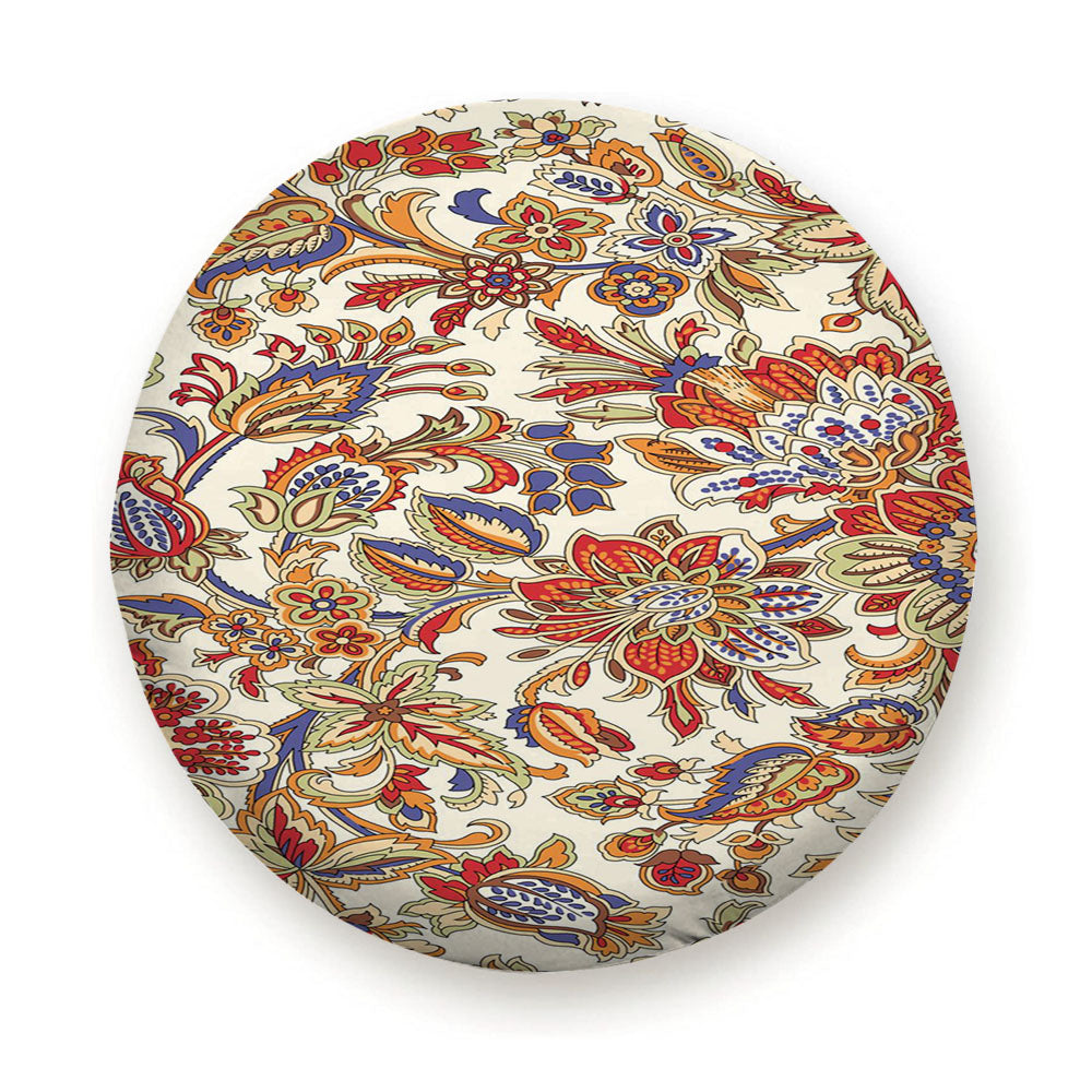 Fabric With Colourful Batik Pattern Tire Cover