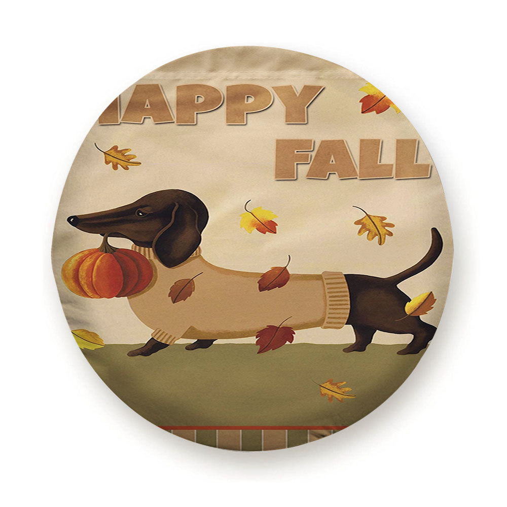 Fall Dachshund Tire Cover