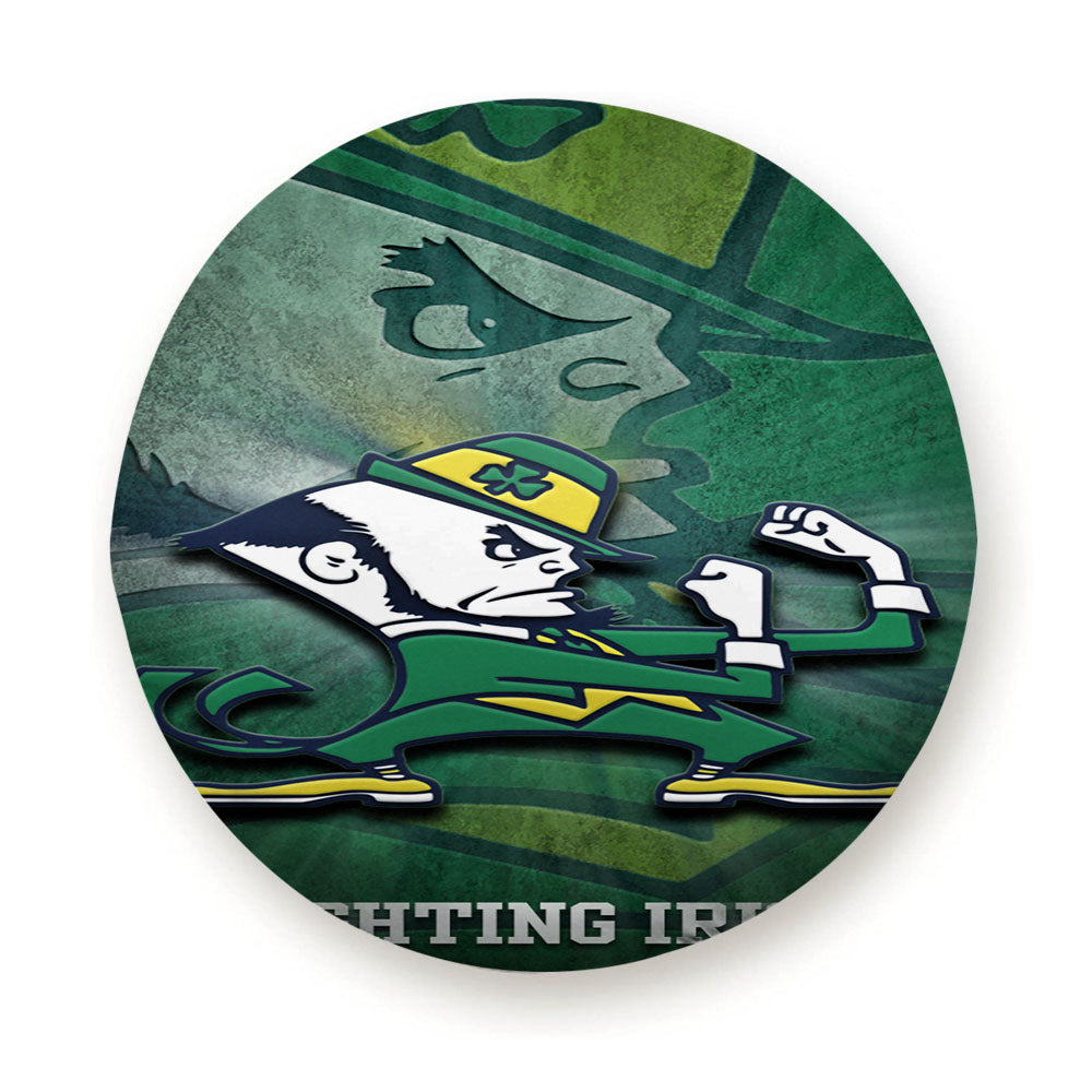 Fighting Irish Notre Dame Spot Light Green Tire Cover