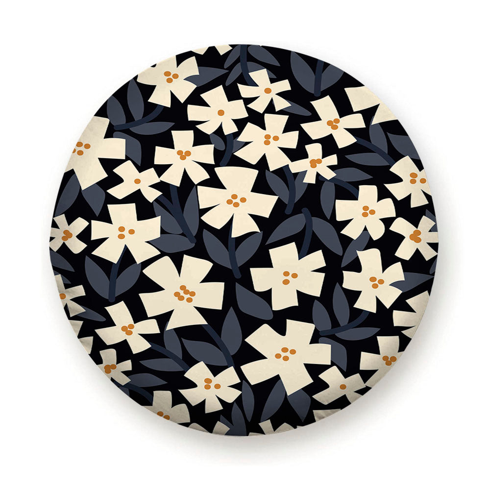 Flat Floral Pattern Tire Cover