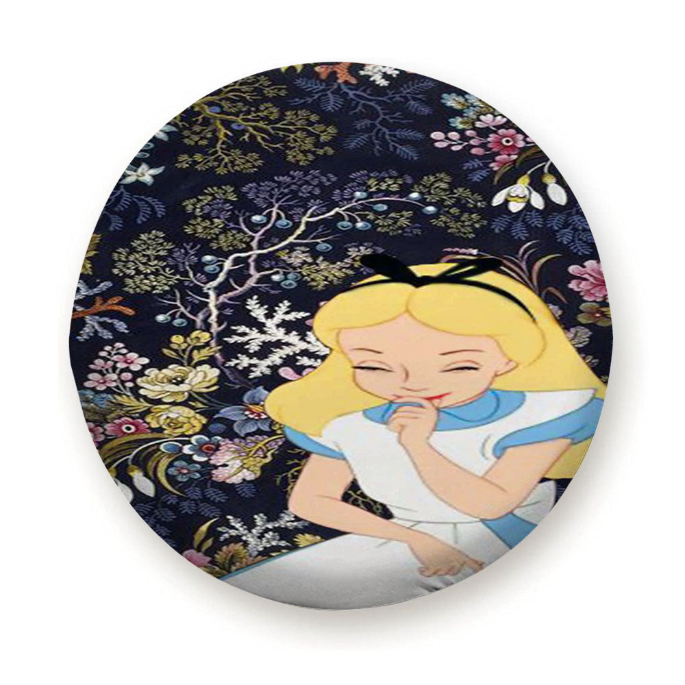 Floral Alice In Wonderland Tire Cover