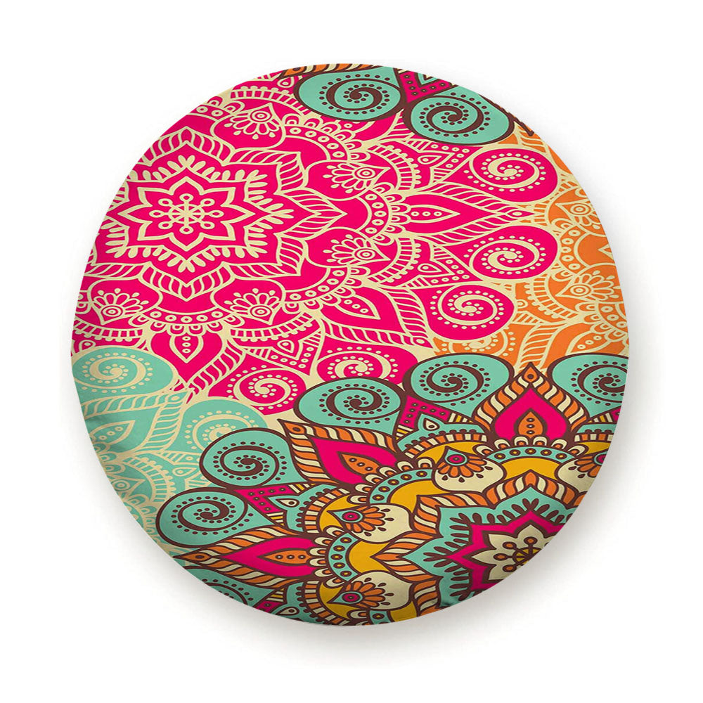 Floral Art Tire Cover