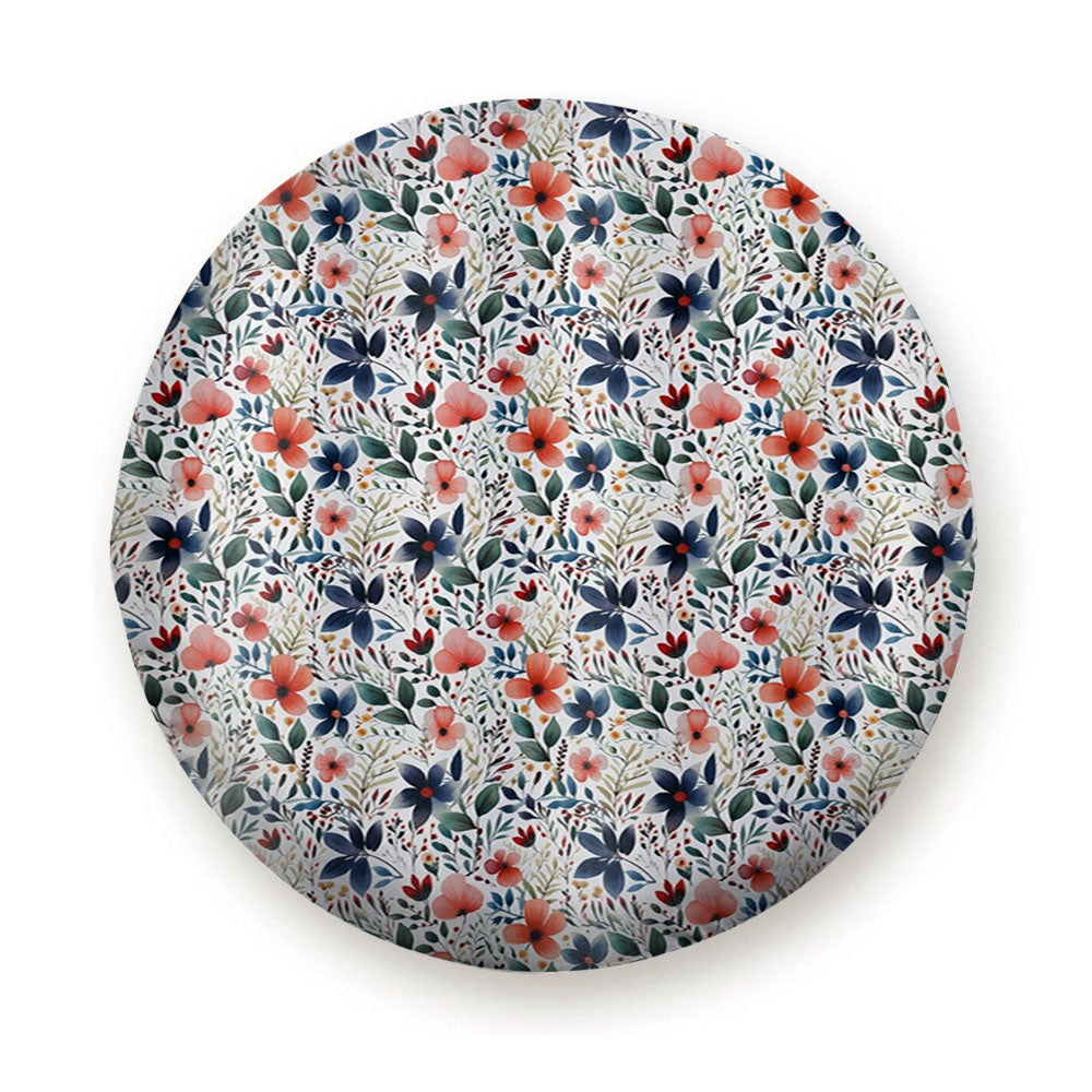 Floral Illustrations Tire Cover