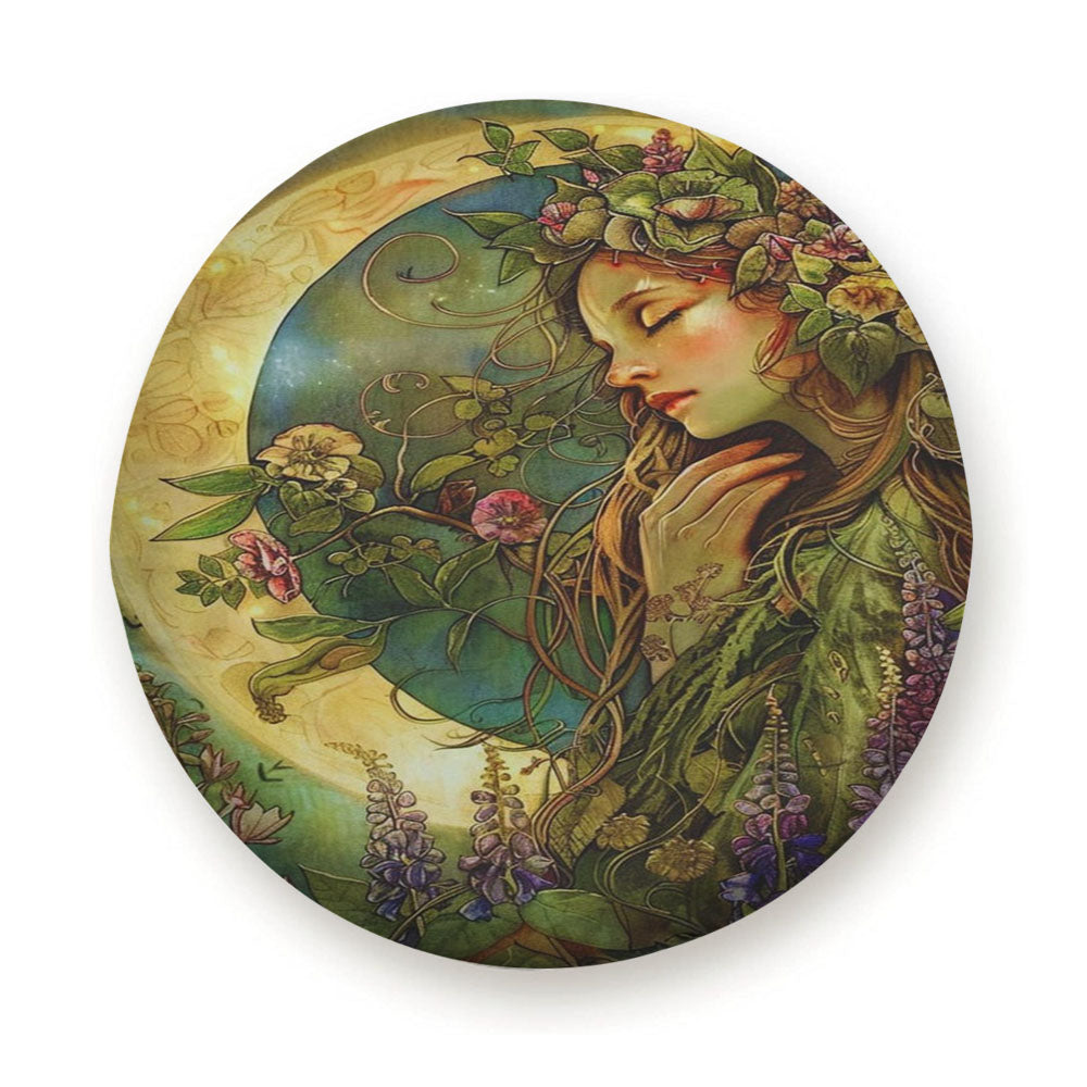Floral Summer Earth Goddess Tire Cover