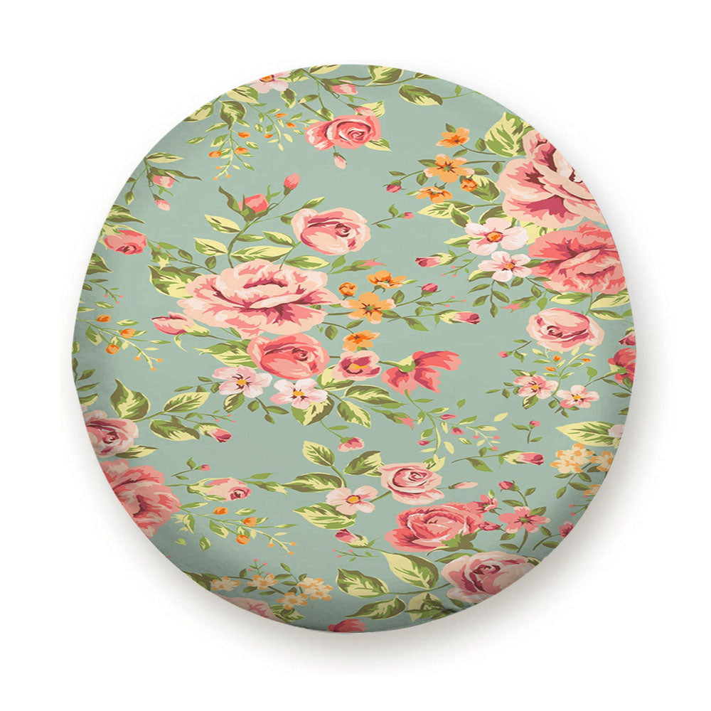 Flower Beautiful Vintage Floral Background Tire Cover