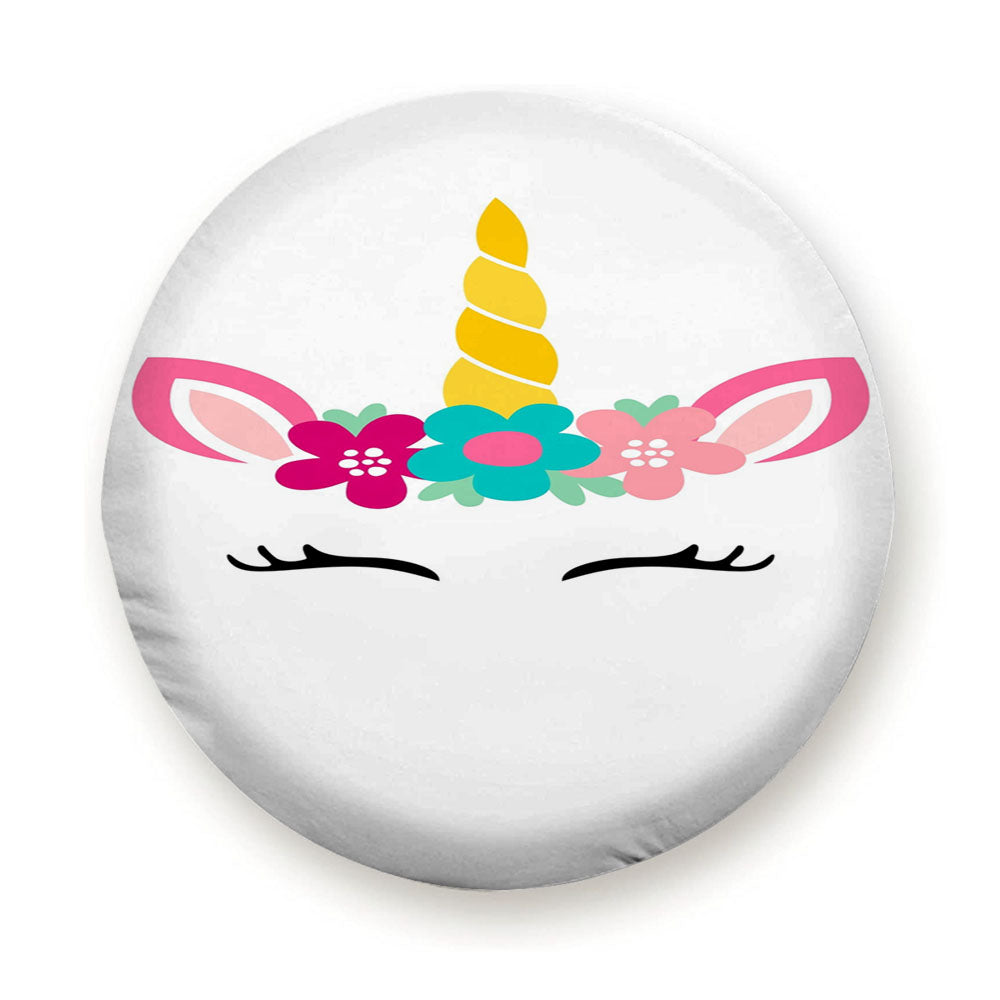 Flower Floral Unicorn Clip Art 3 Tire Cover