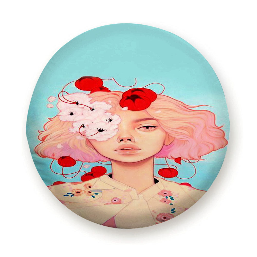 Flower Fruit Girl Tire Cover