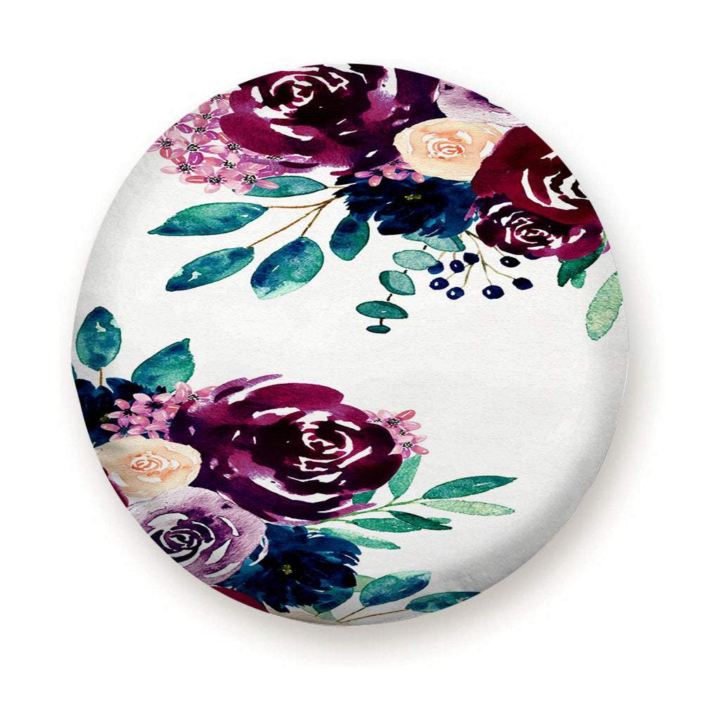 Flower Paint Art Tire Cover