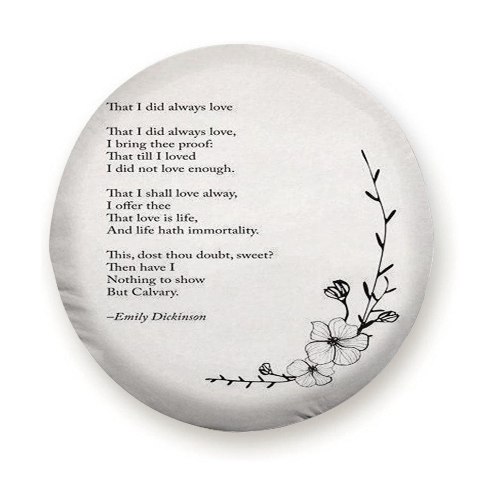 Flower Poem Tire Cover