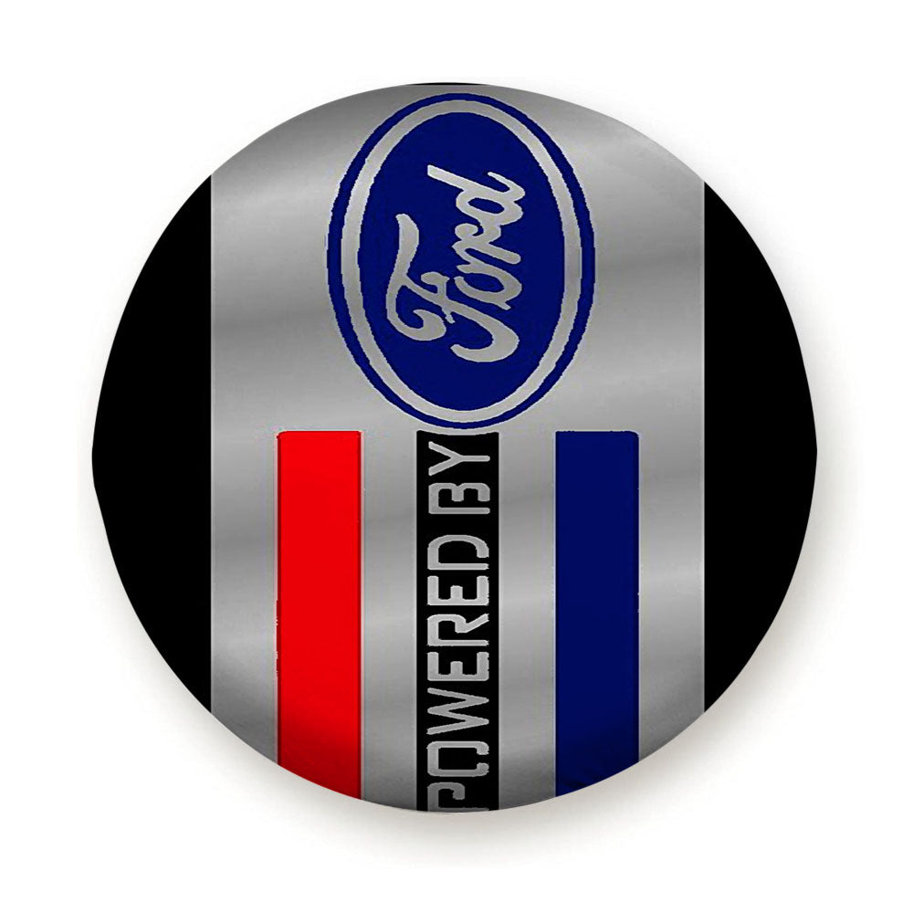 Ford Powered Black Art Plate Tire Cover