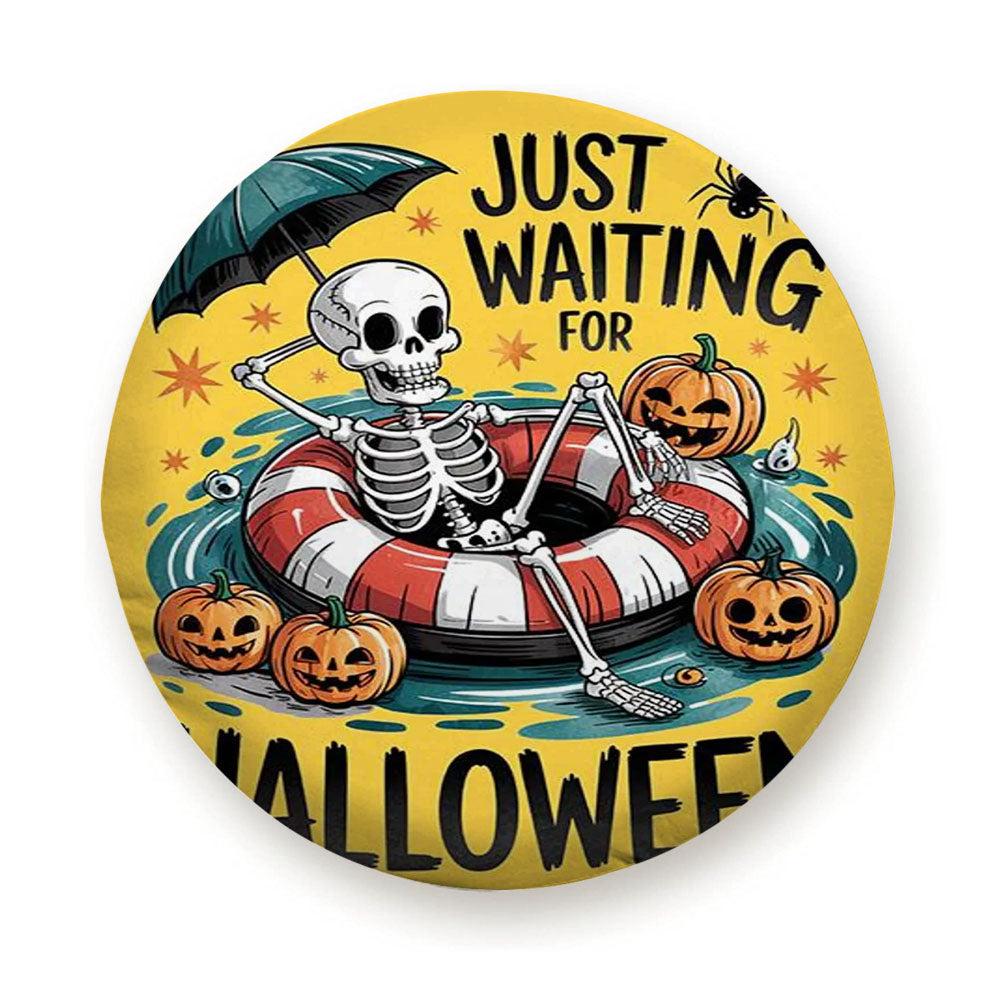 Funny Just Waiting For Halloween Tire Cover