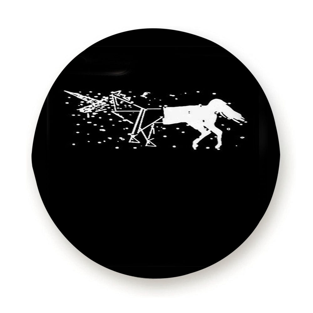 Funny Unicorn Black And White Tire Cover