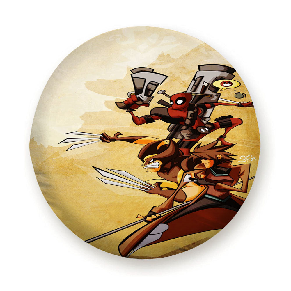 Gambit Wolverine And Deadpool Tire Cover