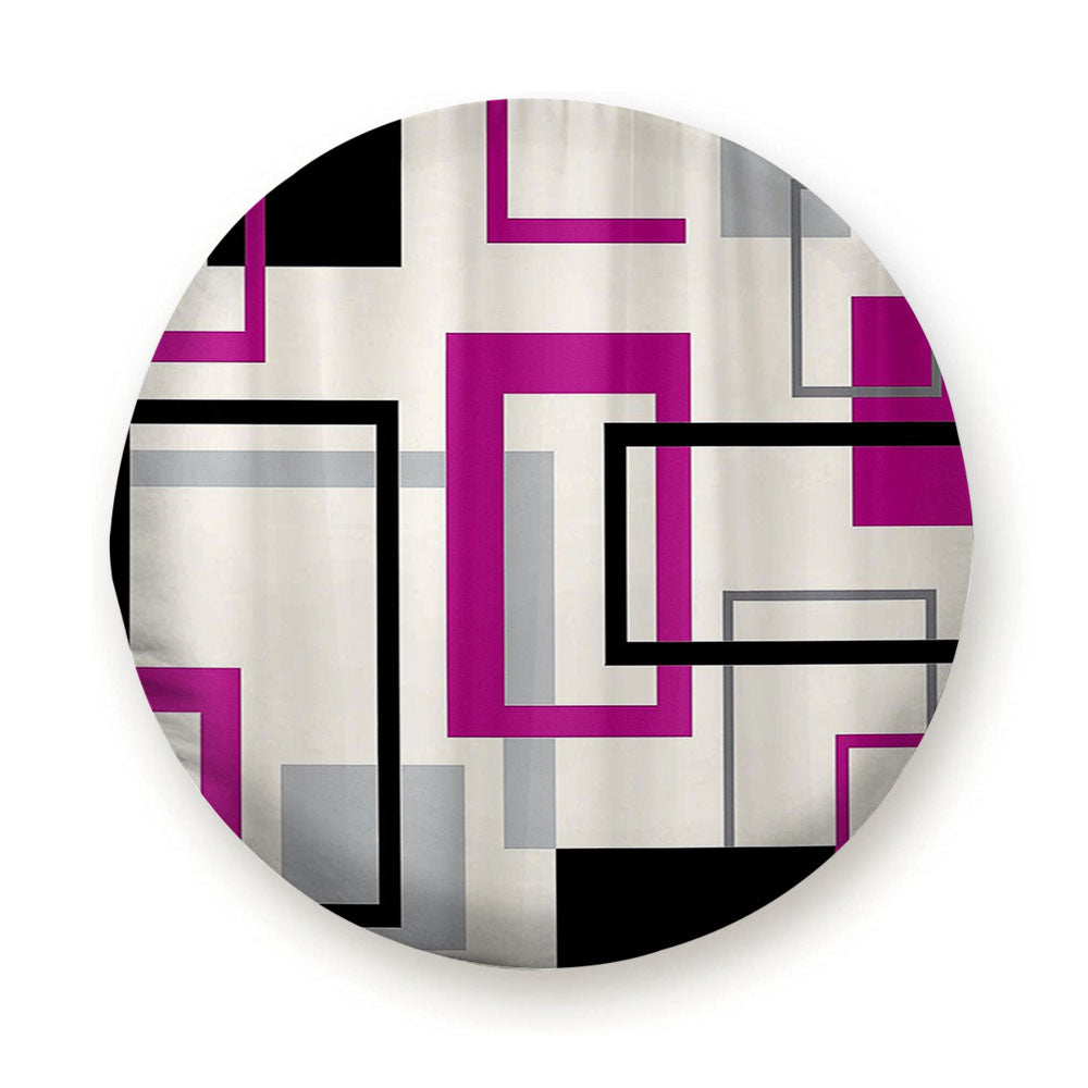 Geometric In Pink, Black, And Gray, Bold Modern Tire Cover